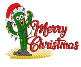 Cactus Christmas : Embroidery Design - FineryEmbroidery